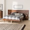 Baxton Studio Graham Mid-Century Ash Walnut Finished Wood Queen Size Platform Bed with Built-In Nightstands 226-12893-ZORO - alternate 7